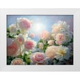 thumbnail image 1 of Kopania, Zbigniew 32x25 White Modern Wood Framed Museum Art Print Titled - Meeting of Roses and Peonies, 1 of 4