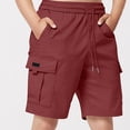 thumbnail image 4 of DJDLJWCJ Boys Cargo Shorts with Pockets Elastic Waist Relaxed Fit Athletic Shorts Workout Pants Boys for Outdoor Sports, Red 16 Years, 4 of 9