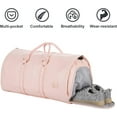 thumbnail image 6 of TBVBVYU Convertible Carry On Garment Duffle Bag for Travel - 2 in 1 Hanging Suitcase Weekender with Shoe Pouch, Black, 6 of 7