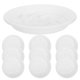 thumbnail image 3 of GAXIRE 10 bandejas para platillos, bandejas para macetas de interior, bandejas redondas para recoger agua y proteger el suelo, bandejas de plástico antigoteo para uso en interiores y exteriores., 3 of 7