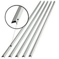 thumbnail image 2 of FASÄDE 47 in. Decorative Vinyl Outside Corner Trim Brushed Aluminum (5 Pack), 2 of 8