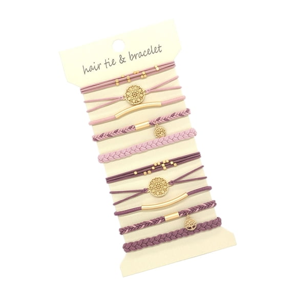 10Pieces Elastic Hair Tie Bracelets For Women And Girls Stylish Hair Rope Ponytail Holder Lady Hair Decoration