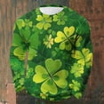 thumbnail image 2 of Camisa Del Día de San Patricio Hombres de Manga Larga de Manga Larga Cuello Redondo Tops Casuales Camisetas Camisetas Ropa para Fiesta Festival Vacaciones Viajes Calle Uso Diario, 2 of 6