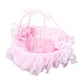 thumbnail image 4 of Wedding Basket Portable Wedding Flower Girl Basket Lace Pink   for Photography    for Wedding ANGGREK Otros, 4 of 8