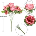 thumbnail image 4 of Artificial Flowers 2 Bunches Fake Peony Silk Flowers Arrangements with Eucalyptus Leaves Faux Realistic Bouquet for Wedding Decoration Home Table Centerpiece (Cream White), 4 of 5