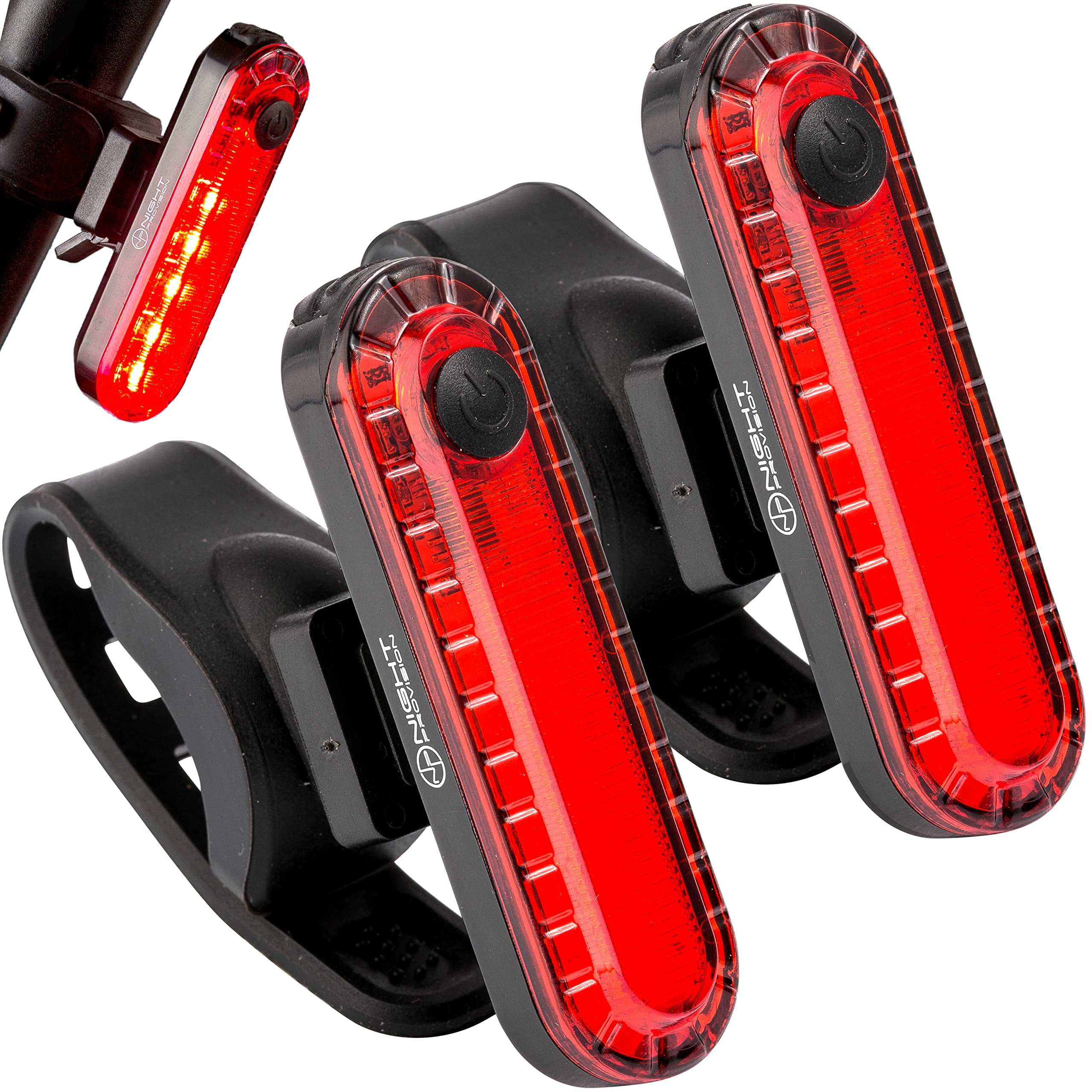 KITR1 LED Bike Tail Light 2 Pack USB Rechargeable 330mAh Longer Runtime Rear Cycling Safety