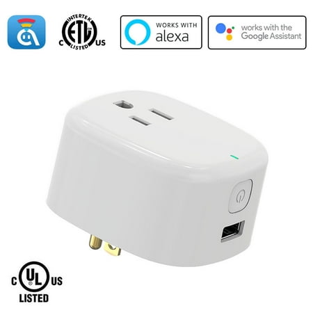 Avatar Controls WiFi Smart Plug Wireless Smart Home Outlet Timer Switch Remote Control Household Appliances Anywhere,Work with Alexa/Google Assistant/IFTTT, No Hub Required (UL (The Best Smart Home Hub)