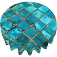 thumbnail image 3 of Turquoise Tablecloth 60 Inch Round Waterproof Tablecloth Rustic with Wrinkle Resistant Blue Turqouise Table Cloth for Party, Picnic, Tabletop, Dining Room, Decorative Patio, 3 of 6