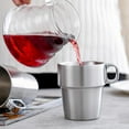 thumbnail image 4 of Taza inconfundible Del Té De la vaso Del Acero Inoxidable De La Manija BPA De La inconfundible Para El 10, Los Vasos Ideales Para Acampar, Comidas Campestres, Uso Interior Manija de plastico BLESIY Taza de cerveza del acero inoxidable, 4 of 8