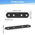 thumbnail image 3 of Paquete de 10 Soportes Planos Rectos, 2.95 x 0.71 Pulgadas Soporte de Reparación para Muebles de Madera/ Soporte de Caja de PC de Madera, Soporte de Muebles de Placa [Negro], 3 of 6