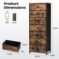 thumbnail image 3 of Pellebant Black 7 Drawers Vertical Dresser Storage Tower Chest, Wood color, 3 of 9