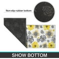 thumbnail image 2 of Non Slip Kitchen Floor Mat Flower Watercolor Gray Yellow Art Set 2 Piece Kitchen Rug Yoga Mat, 2 of 5