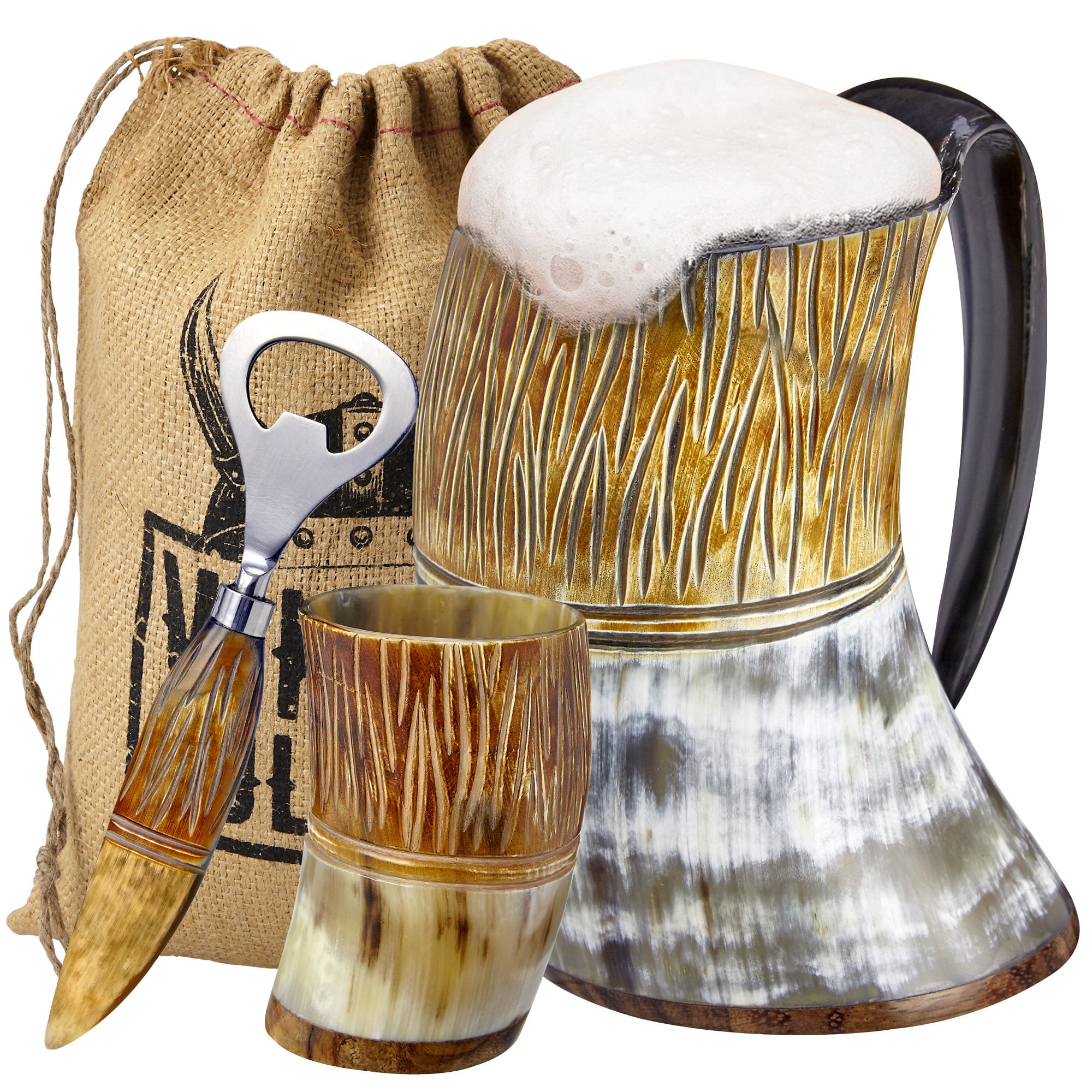 Viking Drinking Horn Ale Tankard  Free Horn mug Shot Glass Viking Horn Mug 