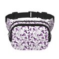 thumbnail image 1 of Disketp Violets Flowers Riñonera de Doble Capa, Bolsa de Cintura Ajustable para Viajes, Correr y Senderismo, Riñonera Ligera para Hombre y Mujer, 1 of 9