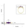 thumbnail image 4 of ANGARA Vintage Style Three Stone Natural Amethyst Wedding Band in Yellow Gold for Women | February Birthstone, Anniversary, Jewelry Gift for Women | Natural Amethyst Engagement Ring (Ring Size - 4.5), 4 of 7