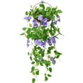 thumbnail image 2 of Clearance! Boovnll Hanging Flowers, Artificial Hanging Plants, Lifelike Morning Glory, No Fade, Uv Resistant, Artificial Flowers for Indoor/ Outdoor Wedding, Party, Diy Tables Decor, Fake Flowers, 2 of 5