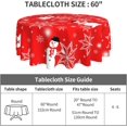 thumbnail image 3 of Merry Christmas Tablecloth, Snowflakes Tablecloth, Christmas Day Tablecloth Seasonal Dining-Table Cover, 60 inch Round for Home Party Picnic, 3 of 5
