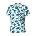 thumbnail image 5 of Vsdgher Party Shark Cute Print Men's Dry Fit Mesh Athletic Shirts Moisture Wicking Tennis T-Shirt Tops, 5 of 9