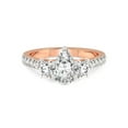 thumbnail image 3 of 3 Carat IGI Certified Pear Shape Lab Grown Diamond Engagement Ring | 14K Rose Gold | Tiara Three Stone Lab Diamond Ring | FG-VS1-VS2 Quality Friendly Diamonds, 3 of 5