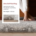 thumbnail image 4 of nuLOOM Marlow Machine Washable Soft Shaggy Faux Sheepskin Area Rug, 2' 6" x 8', Runner, Marlow Light Grey, 4 of 11