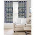 thumbnail image 2 of Nautical Archor Blackout Curtains for Bedroom/Living Room, Thermal Insulated Kitchen Curtains, Vintage Country Ocean Archor Blue Stripes Grommet Darkening Window Treatment Drapes 52"x72"x2, 2 of 8
