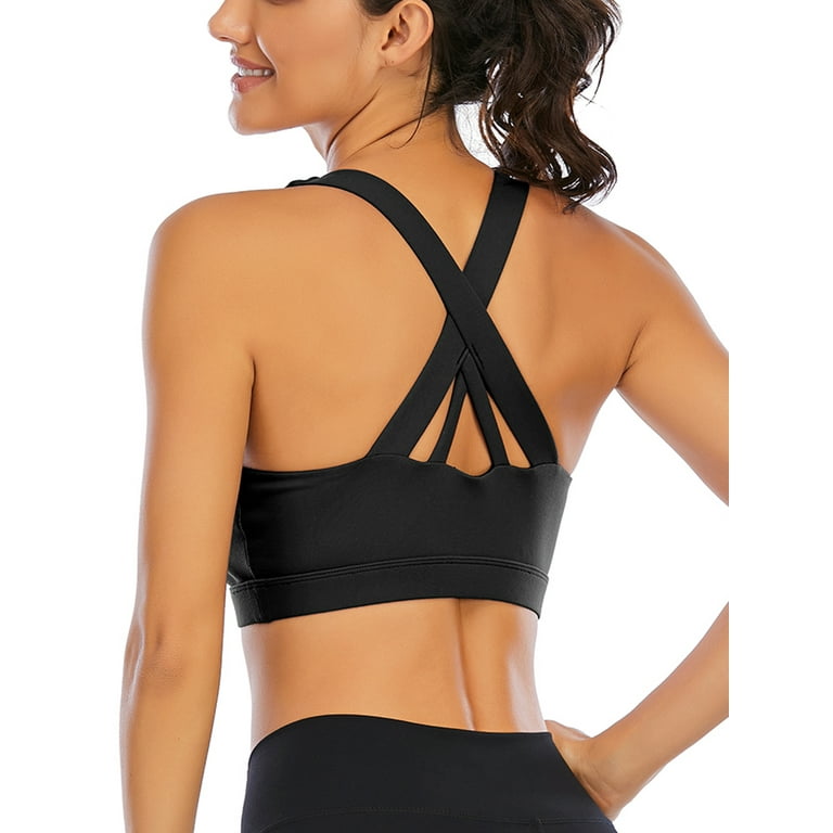 Backless Sports Bra For Women Push Up Fitness Top For Running, Gym