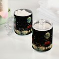 thumbnail image 2 of Yayeee 2 Pack Qtip Holder Dispenser for Bathroom with Lid Cotton Swab Canister, Red Sitting on The Moon, 2 of 6