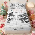 thumbnail image 2 of Manfei Winter Zipper Twin Comforter Sets with Fitted Sheet and 2 Pillowcases Christmas Zipper Bedding Set, Brown Cream, Xmas Reversible, 2 of 7