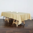 thumbnail image 4 of BalsaCircle 10 Pieces 60" x 102" Champagne Rectangle Polyester Tablecloths Table Cover Linen, 4 of 8