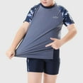 thumbnail image 2 of YuYuBao Boys Rash Guards and Swimsuit Sets 2 Piece Swimwear Sets Swim Trunks Comfortable Kids Swimming Suits, 190, 2 of 7