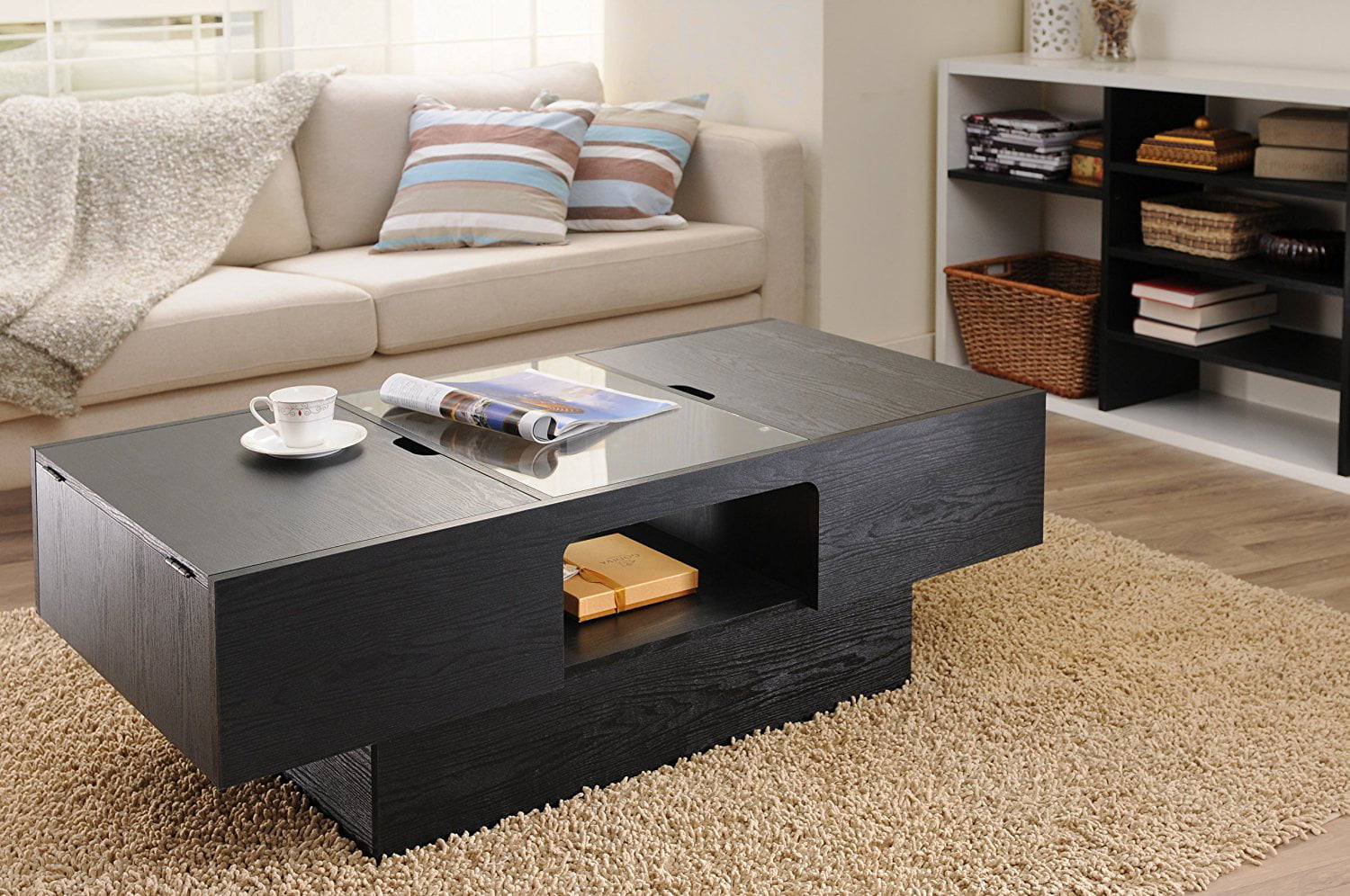 Furniture Of America Lansing Rectangular Coffee Table With Storage