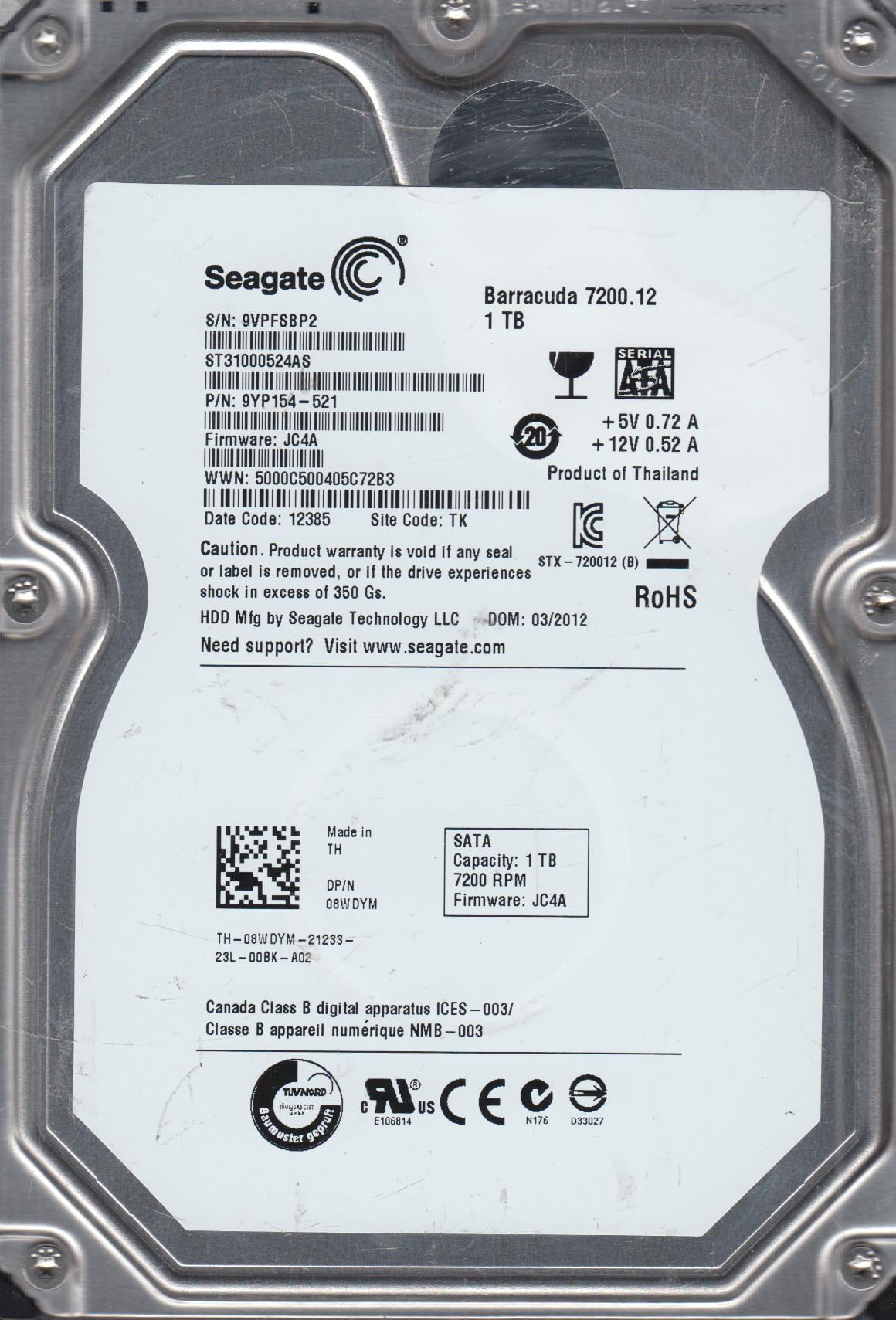 Kingston KC600 1TB Solid State Drive, mSATA Internal, (SATA/600