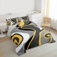 thumbnail image 3 of Feelyou Vintage Square Adult Twin Comforter Sets, Grey Abstract Ombre Bedding Set, 2pcs, 3 of 8