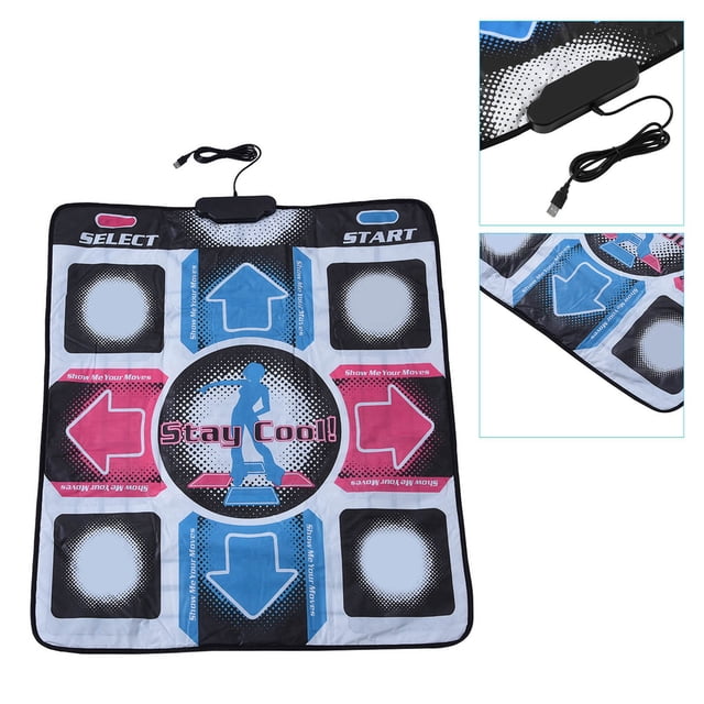 TAPETE DE BAILE, Material de PVC Antideslizante Tapete de Baile Resistente Al Desgaste Paso de Baile Soporte de Tapete de Baile USB para 98, 2000, XP, 7 OS