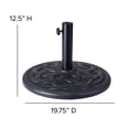 thumbnail image 3 of Flash Furniture Kona - Base Universal Para Sombrilla De Cemento De Bronce Con Revestimiento De Polímero Plástico Resistente A La Intemperie, 19,25 Pulgadas De Diámetro, 3 of 5