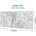 thumbnail image 2 of White Topographic Map Large Gaming Mouse Pad, Extended Big Keyboard Mouse Mat, Long Computer Gaming Mousepad for Home Office Work Desk Stitched Eges Non-Slip Base Mouse Pads Mat, 2 of 6