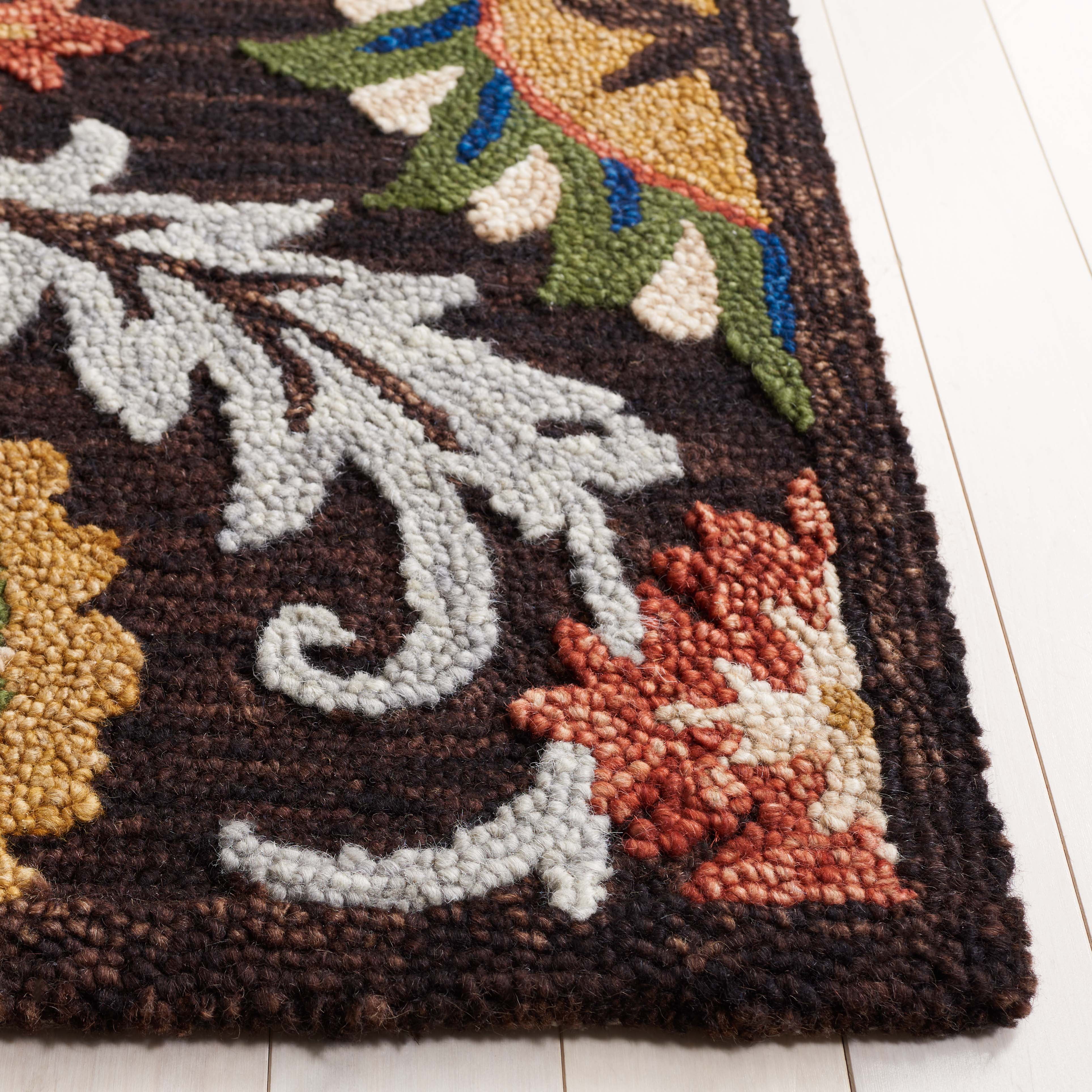 SAFAVIEH Blossom Auran Floral Area Rug, Brown/Orange, 5' x 8'