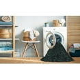 thumbnail image 2 of Ahgly Company Machine Washable Indoor Round Transitional Night Black Area Rugs, 8' Round, 2 of 7