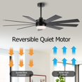 thumbnail image 5 of WINGBO  65/72 inch DC Motor Indoor Ceiling Fan with Light & Remote... 65 - Black, 5 of 5