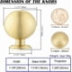 thumbnail image 2 of Brushed Gold Spherical Knobs, Brass Cabinet Handles, Kitchen Drawer Pulls, Premium Hardware, 2 of 5