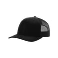 thumbnail image 1 of Gorro R RICHARDSON Trucker Snapback de sarga con la espalda, color negro, 1 of 1