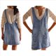 thumbnail image 3 of Minivestido Vaquero para Mujer, con Tirantes Ajustables, Falda Alta, Informal, Tipo Enterito Vaquero. Azul S, 3 of 7