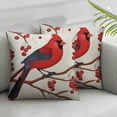 thumbnail image 2 of JEUXUS  Red Cardinal Bird on Mountain Ash Branch Print Throw Pillow Covers 2PCS Decorative Throw Pillows for Couch Sofa Bed Throw Pillow Cover Cushion Covers Pillowcases for Holiday, 2 of 6