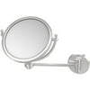 8 Inch Wall Mounted Make-Up Mirror with Smooth Accents - Satin Chrome / 2X