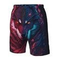 thumbnail image 6 of Uemuo Cool Wolf Head Pattern Men's Swim Trunks Hawaiian Beach Bathing Suit Swimsuits Beach Quick-Dry Shorts with Pockets-3X-Large, 6 of 9