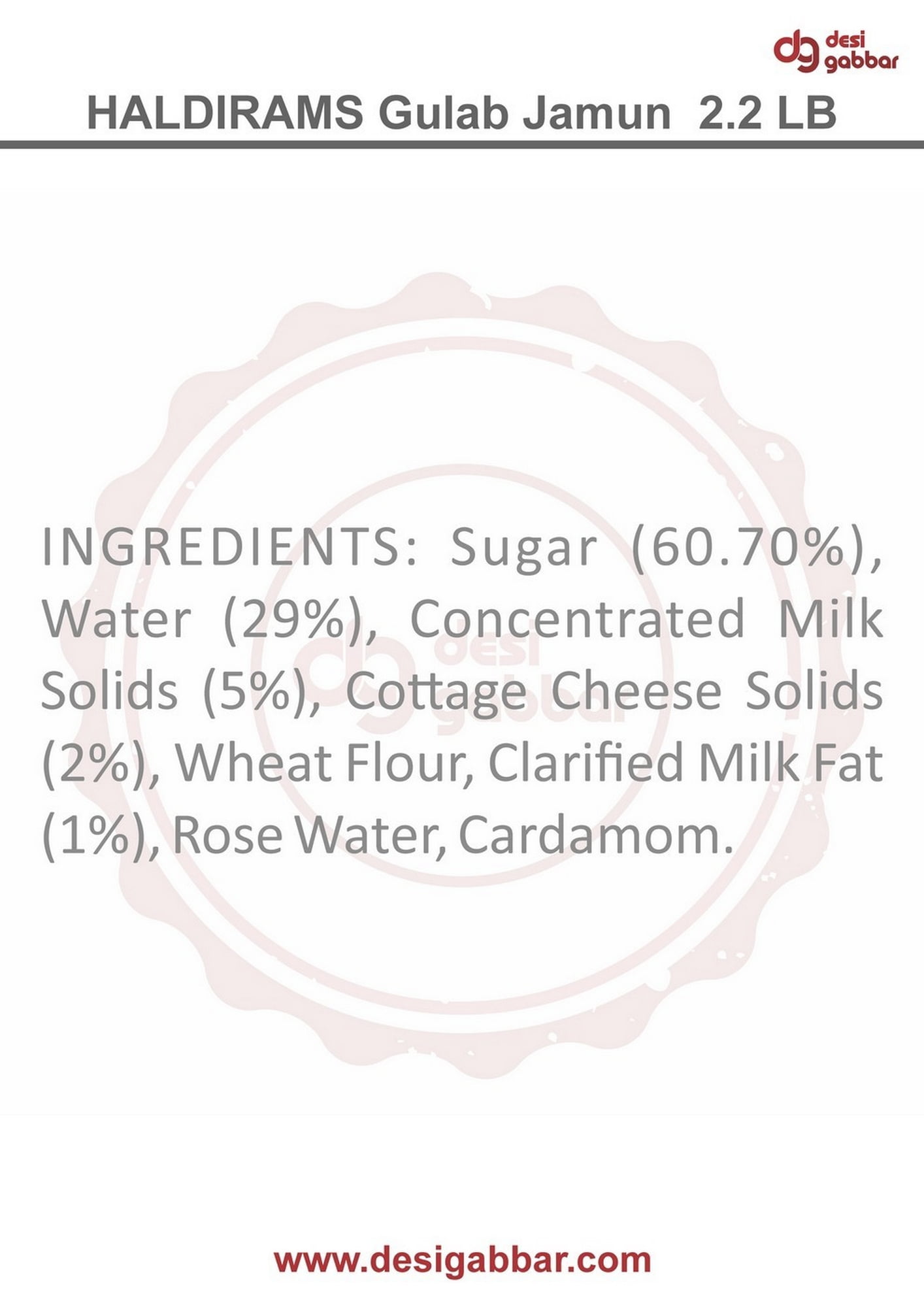 HALDIRAM'S Classic Indian Gulab Jamun - 2.2lb (35.2oz)
