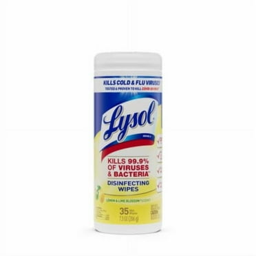 2X-Lysol Multi-Surface Antibacterial Lemon and Lime Blossom Cleaning Disinfectant Wipes - 35 ct