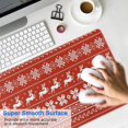 thumbnail image 4 of Long Mouse Pads for Desk,Red Christmas Reindeer Pattern Desk Mats on Top Of Desks, Desk Mouse Pad Extra Large with 3mm Non-Slip Base and Stitched Edge for Gaming,Office,Work,Home 31.5x11.8in, 4 of 5