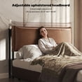 thumbnail image 6 of Patbrela Headboard Queen Size, Luxury Oil-Waxed Leather Upholstered Headboard with Adjustable Height Headboard from 42.1" to 46.1", Brown, 6 of 10
