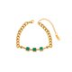 thumbnail image 1 of Minnieouse Pulseras de cadena Mujeres Oro Joyería de moda Encanto Clásico Creativamente elegante Boda Decoración Accesorio Suministro Ropa, zapatos y accesorios Miscelánea Verde Minnieouse AP017614-03, 1 of 6